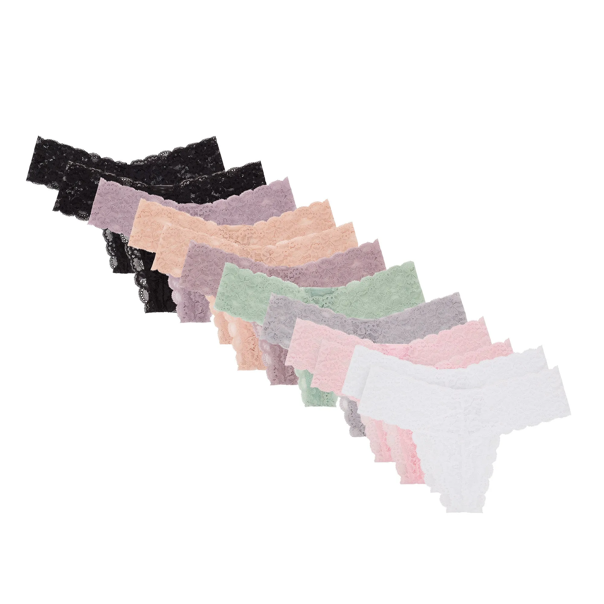 12 Pack Lace Thongs