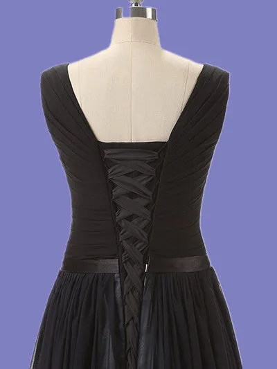 A Line Ombre Prom Dress,Black White Prom Dresses,Evening Dresses