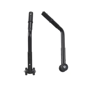 Adjustable Universal Wheelchair Anti Tipper with Wheels, Black - 1 Pair