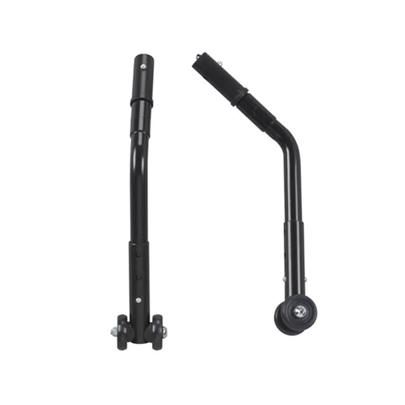 Adjustable Universal Wheelchair Anti Tipper with Wheels, Black - 1 Pair