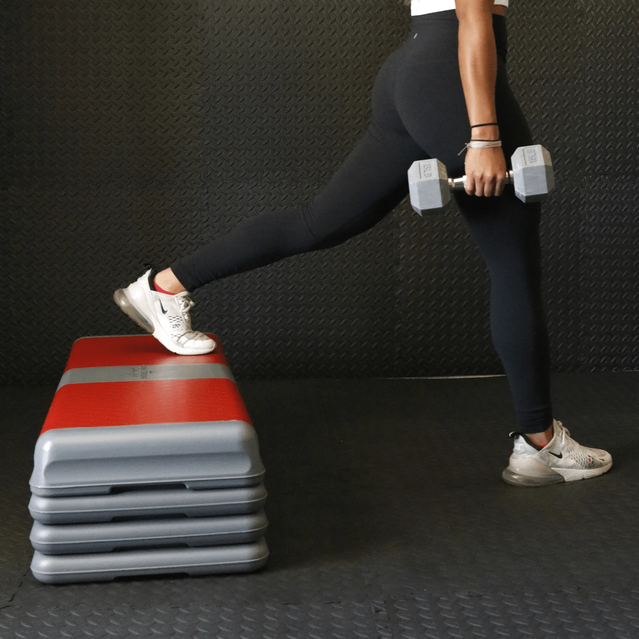 Aerobic Exercise Step Platforms with 6 Adjustable Locking Risers
