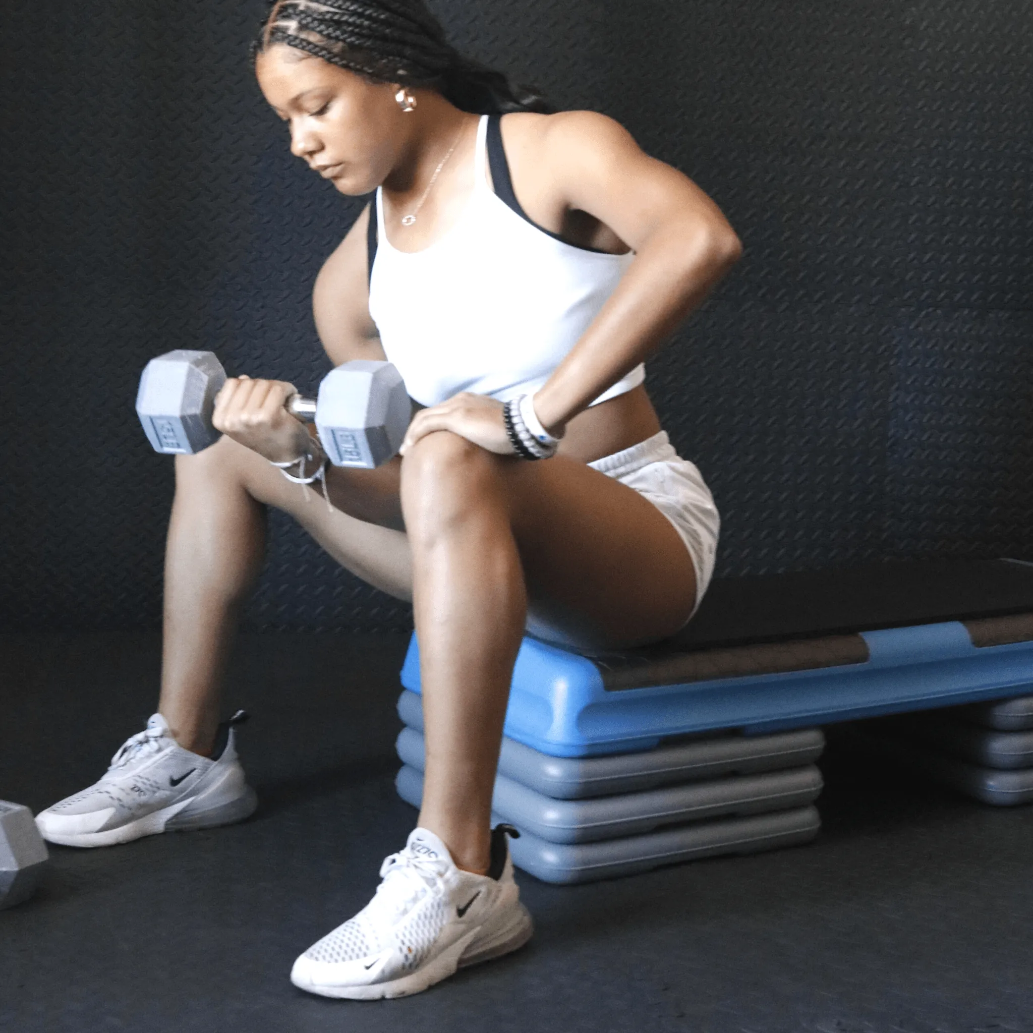 Aerobic Exercise Step Platforms with 6 Adjustable Locking Risers