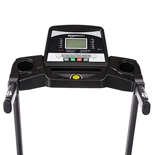 AmazonBasics DC Motorized Black Treadmill with 3 Level Manual Incline, 1.5 HP Continuous and 3.0 Peak Power, Max Speed 14 kmph, Max Weight 110 Kg