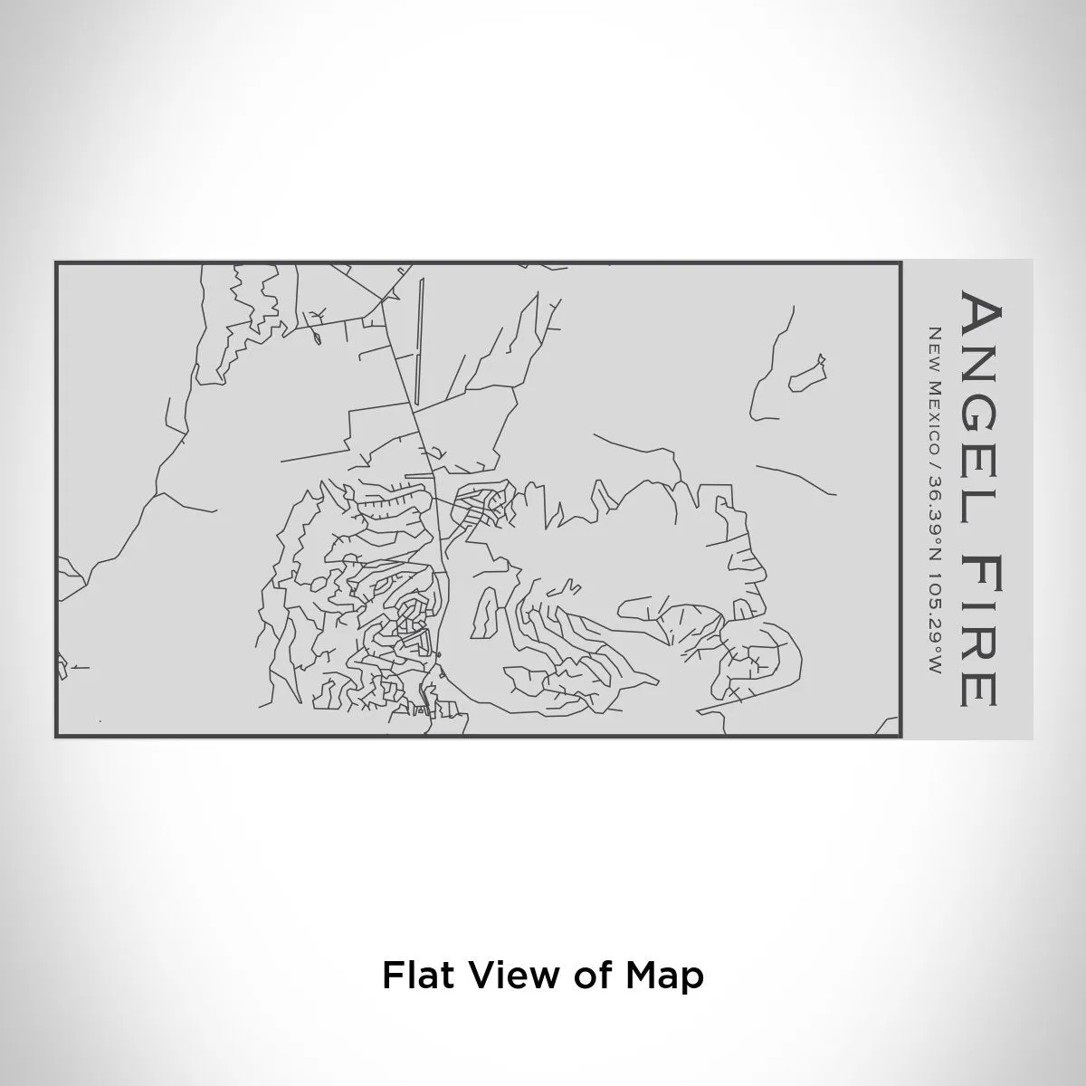 Angel Fire - New Mexico Engraved Map Insulated Bottle