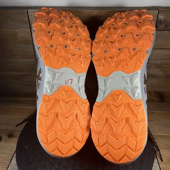 ASICS GEL Venture 9 Mens Size 11.5 Gray Orange Lace Up Running Athletic Sneakers