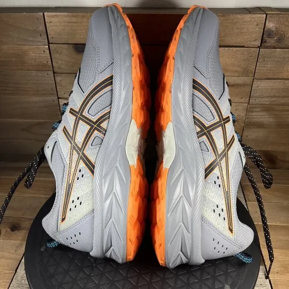 ASICS GEL Venture 9 Mens Size 11.5 Gray Orange Lace Up Running Athletic Sneakers
