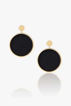 Black Circle Earring