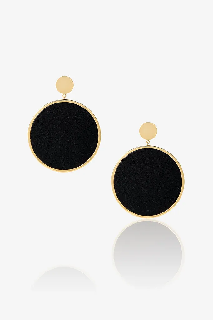 Black Circle Earring