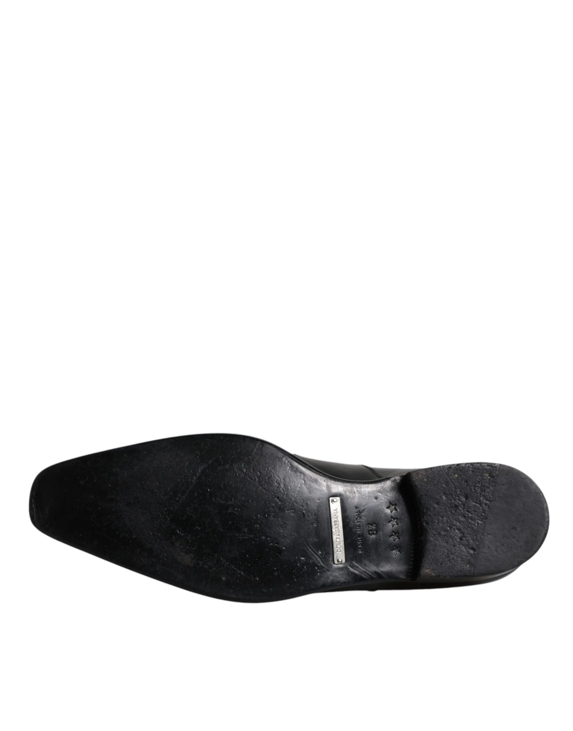 Black Leather Derby Men Formal Dress Shoes