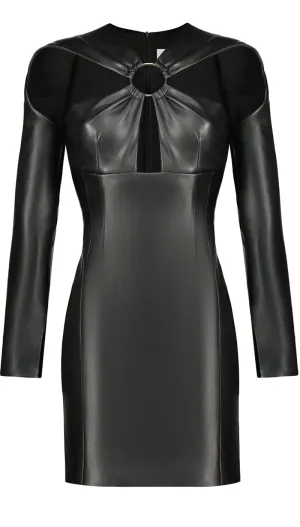 Black Vegan Leather  Dress