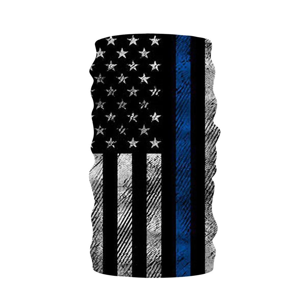 Blue Lives Matter Flag Neck Scarf Mask