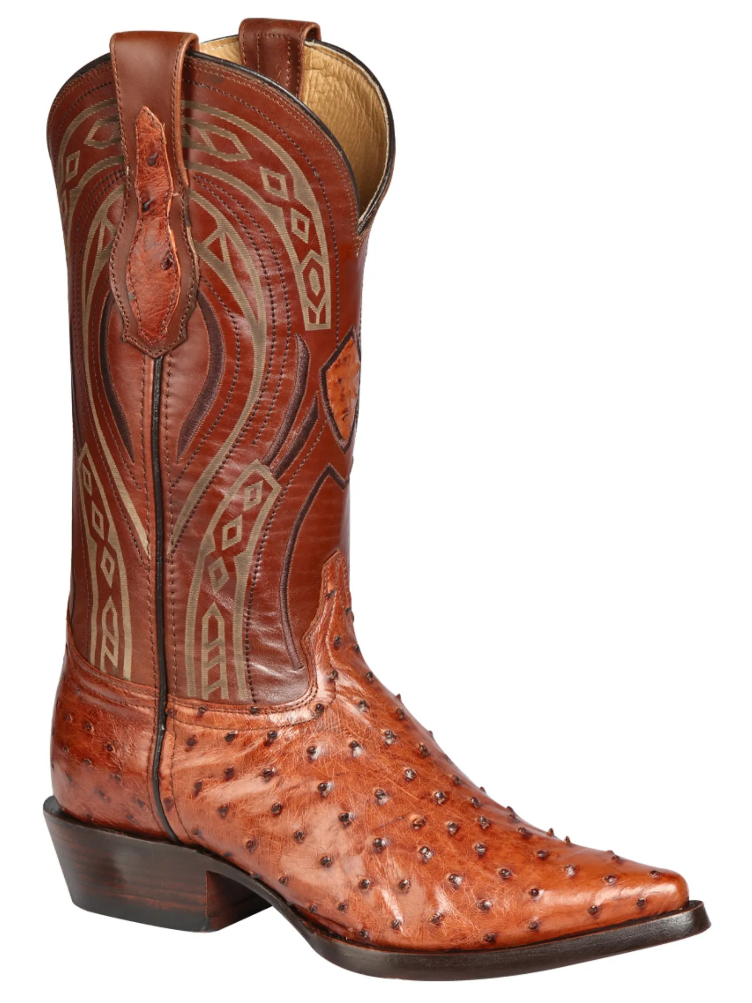 Botas Vaqueras Exoticas de Avestruz Original para Hombre 'Centenario' - ID: 170609