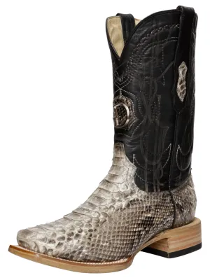 Botas Vaqueras Exoticas de Python Original para Hombre 'El General' - ID: 45090