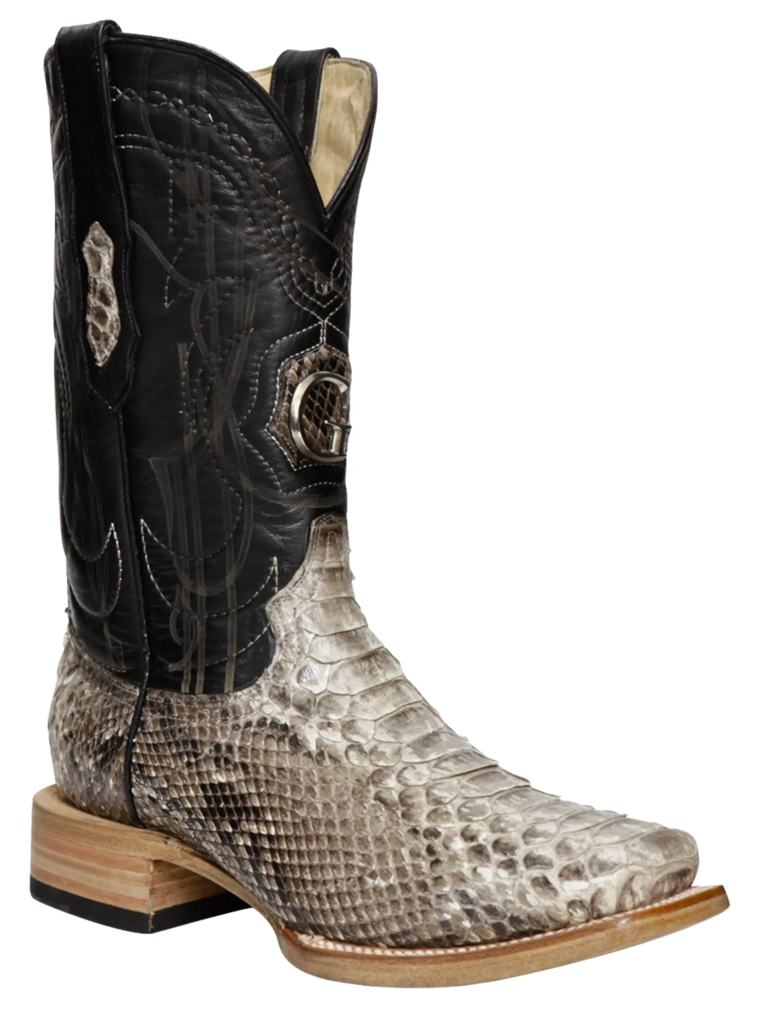 Botas Vaqueras Exoticas de Python Original para Hombre 'El General' - ID: 45090
