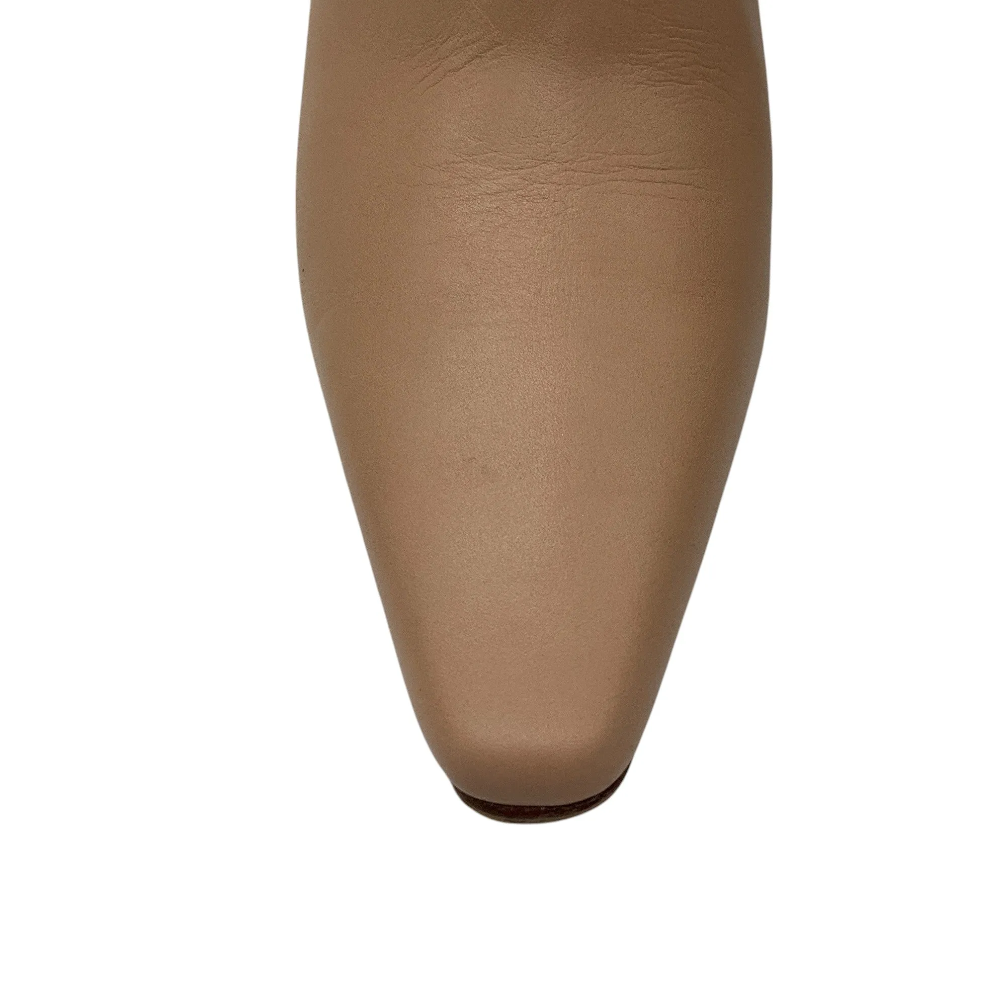 Bottega Veneta Beige Leather Ankle Boots