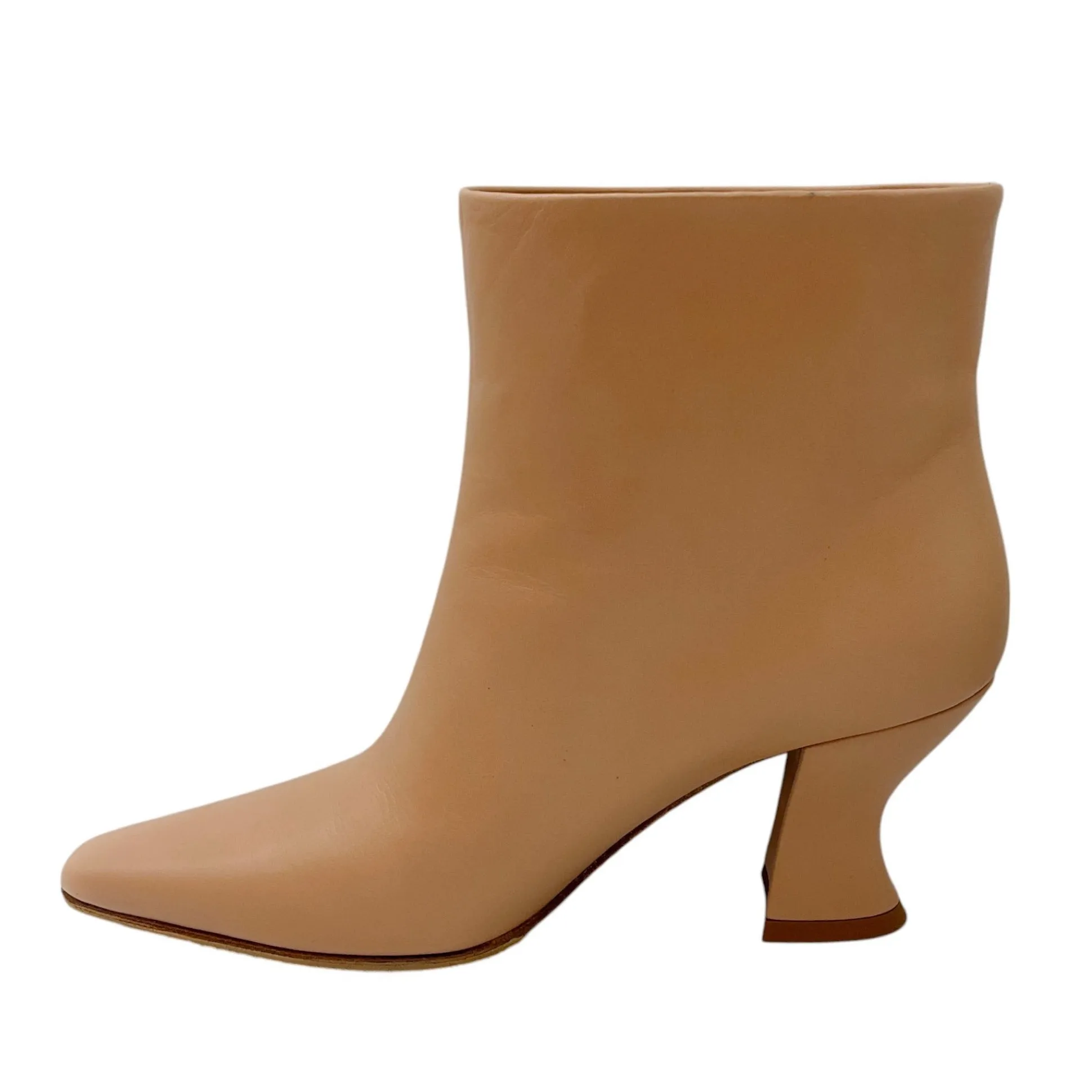 Bottega Veneta Beige Leather Ankle Boots