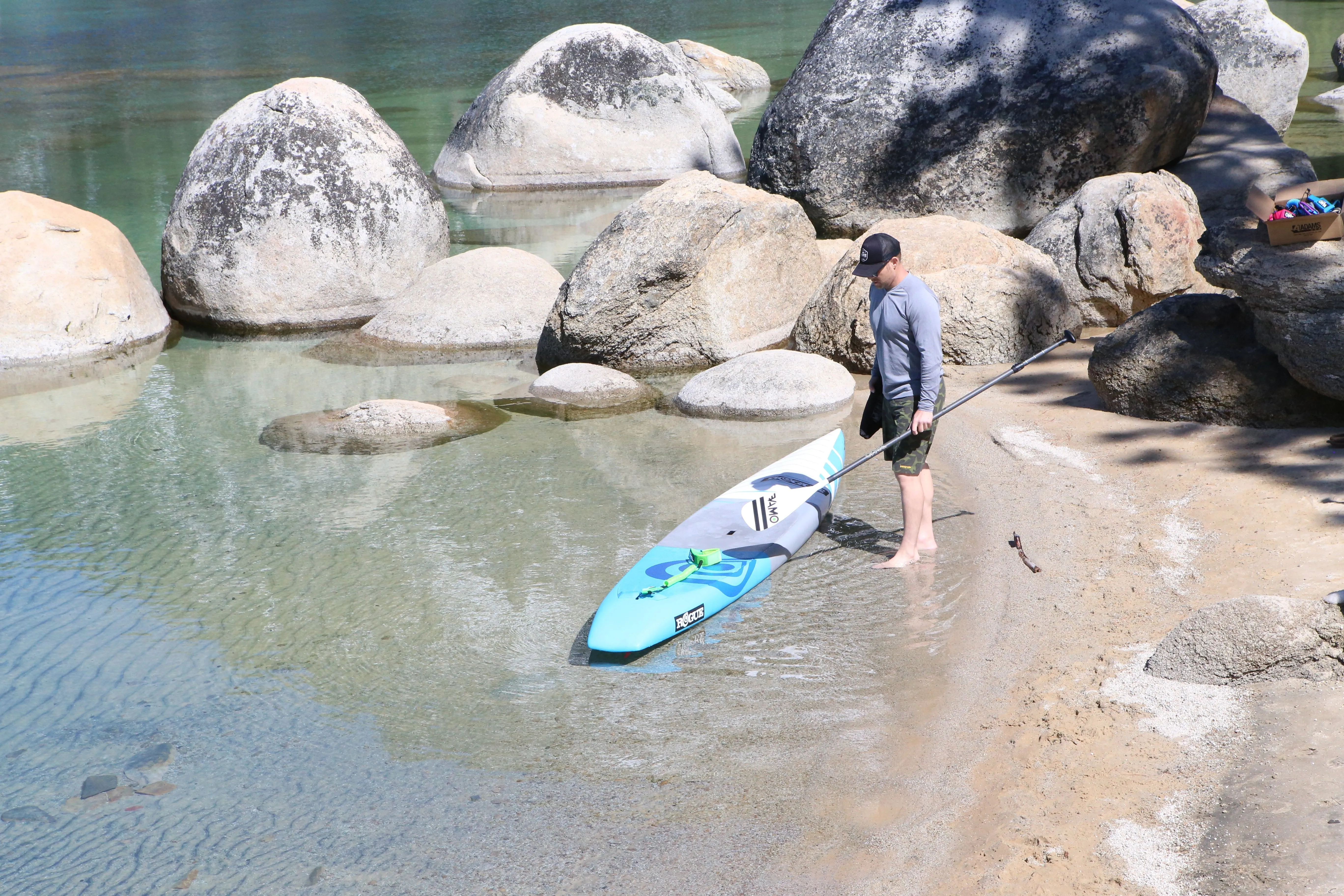 Carbon-Fiberglass Adjustable Paddle with ABS Edge  - White