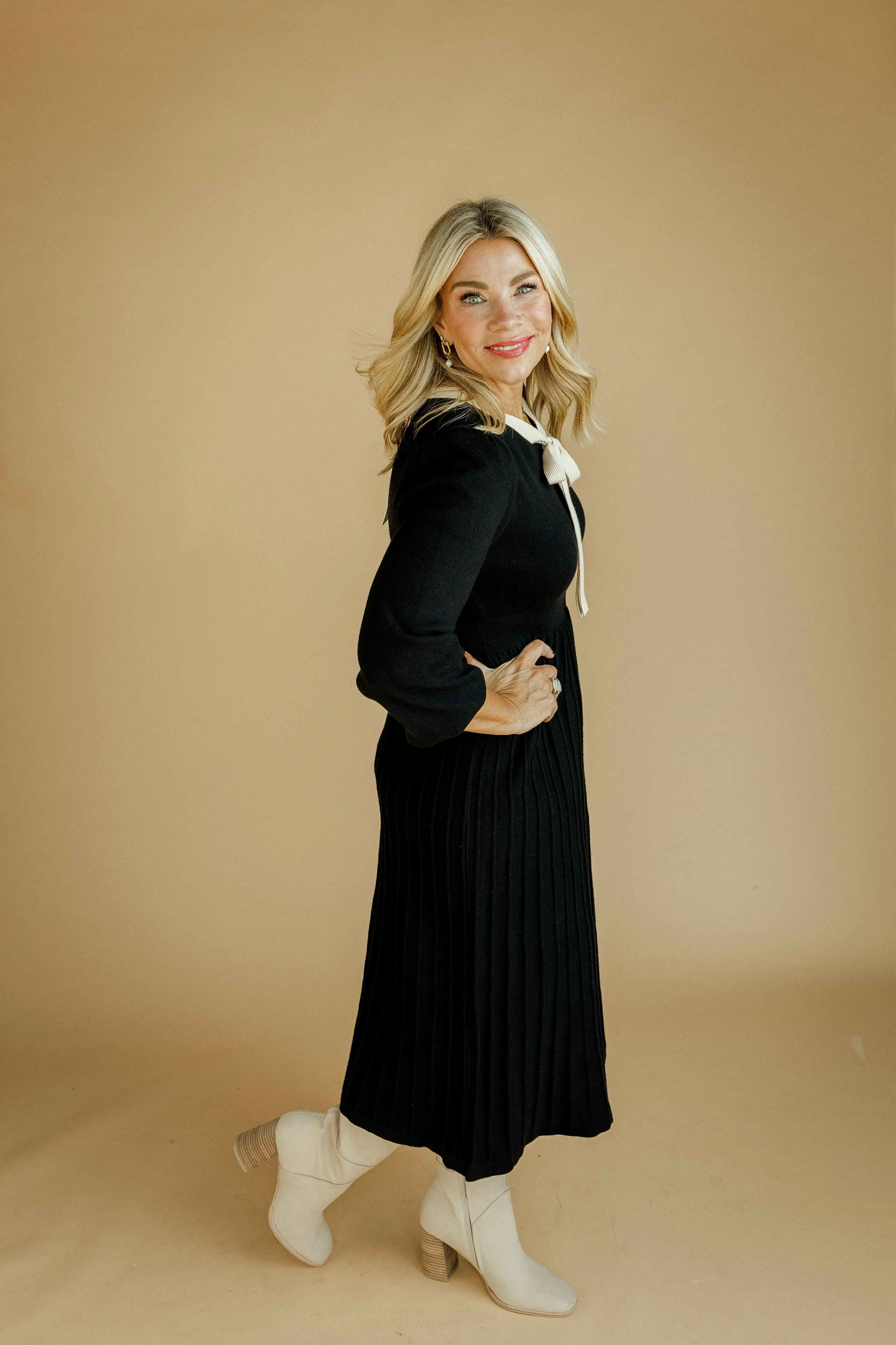Classic Cozy Midi Dress