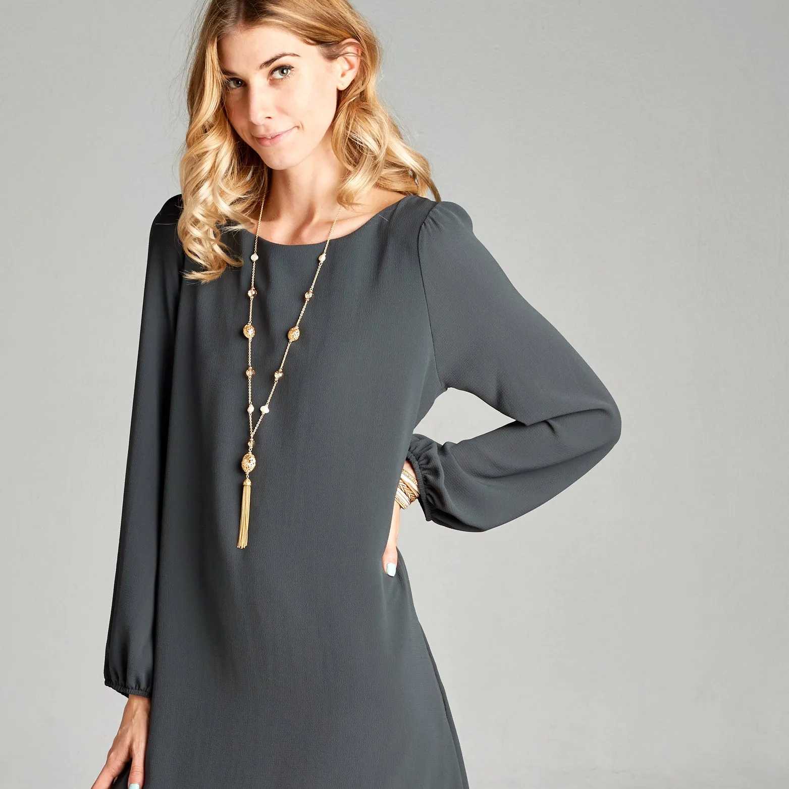 Classic Crepe Shift Dress