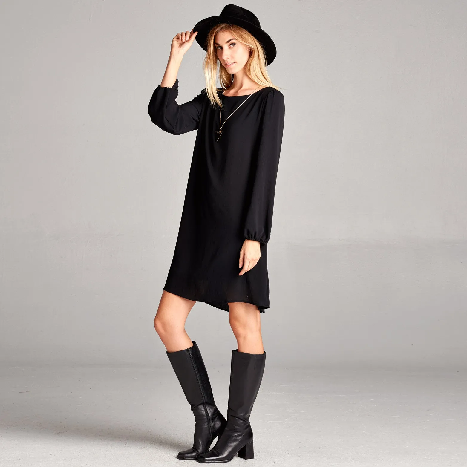 Classic Crepe Shift Dress