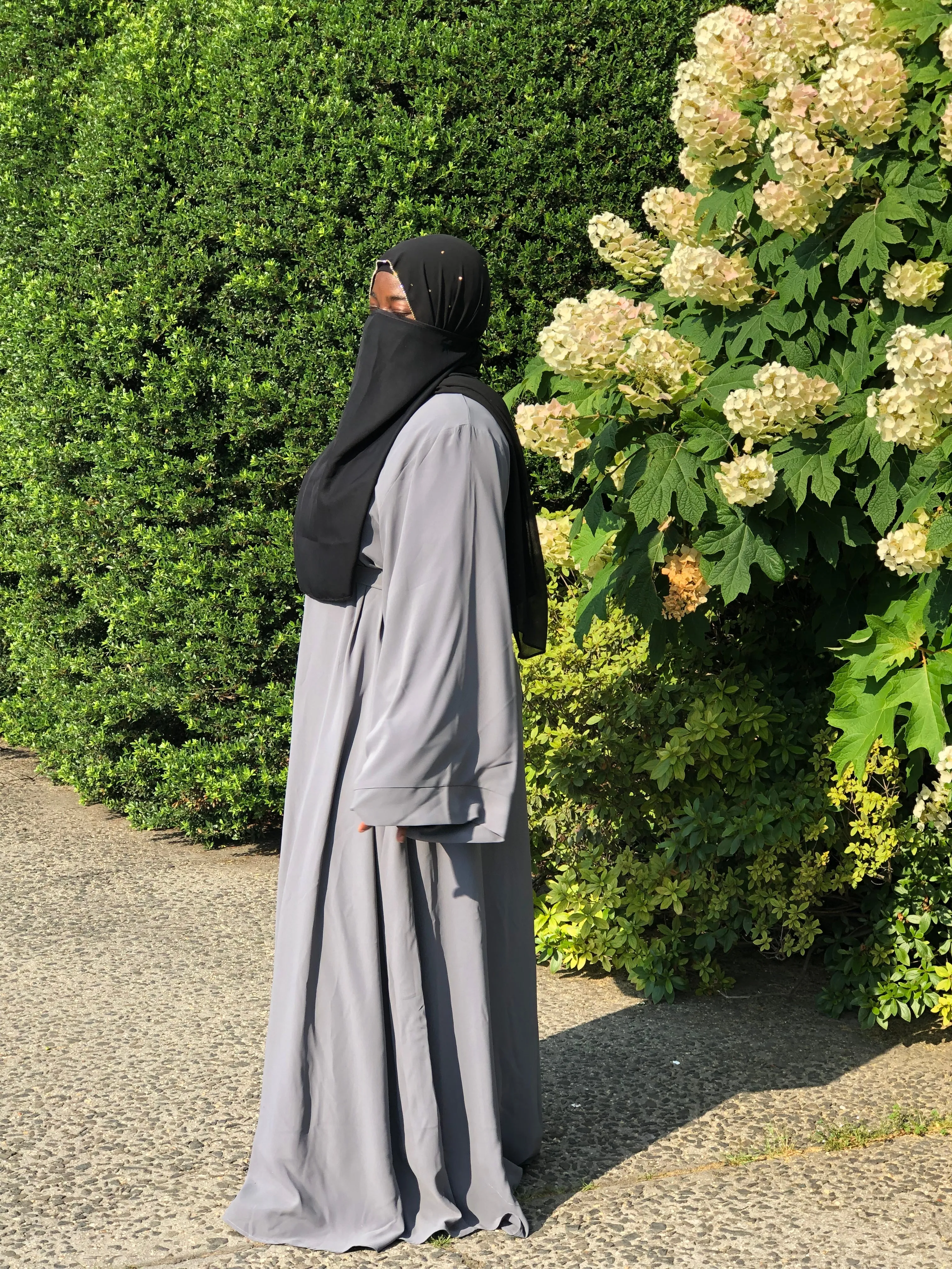 Classic  Dark Grey Abaya Dress