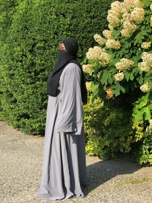 Classic  Dark Grey Abaya Dress
