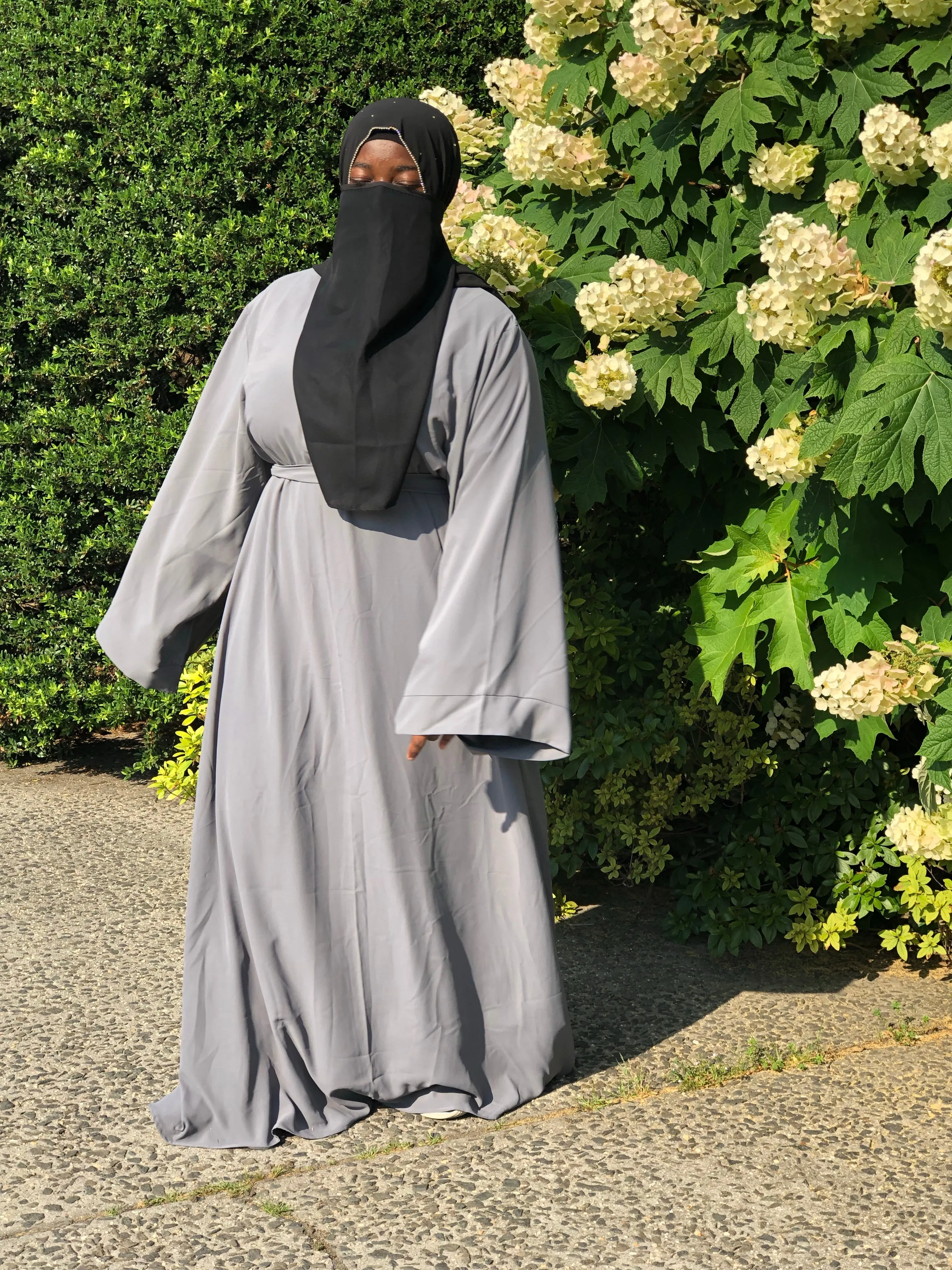 Classic  Dark Grey Abaya Dress