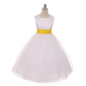 Classic Dolly Dress - Yellow Sash