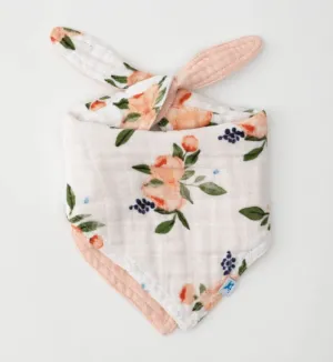 Cotton Muslin Reversible Bib- Watercolor Roses