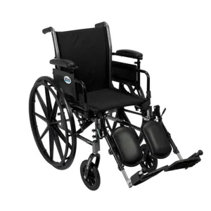 Cruiser III Light Weight Wheelchair with Flip Back Removable Arms, Adjustable Height Desk Arms, Elevating Leg Rests, 18" - 1 Each