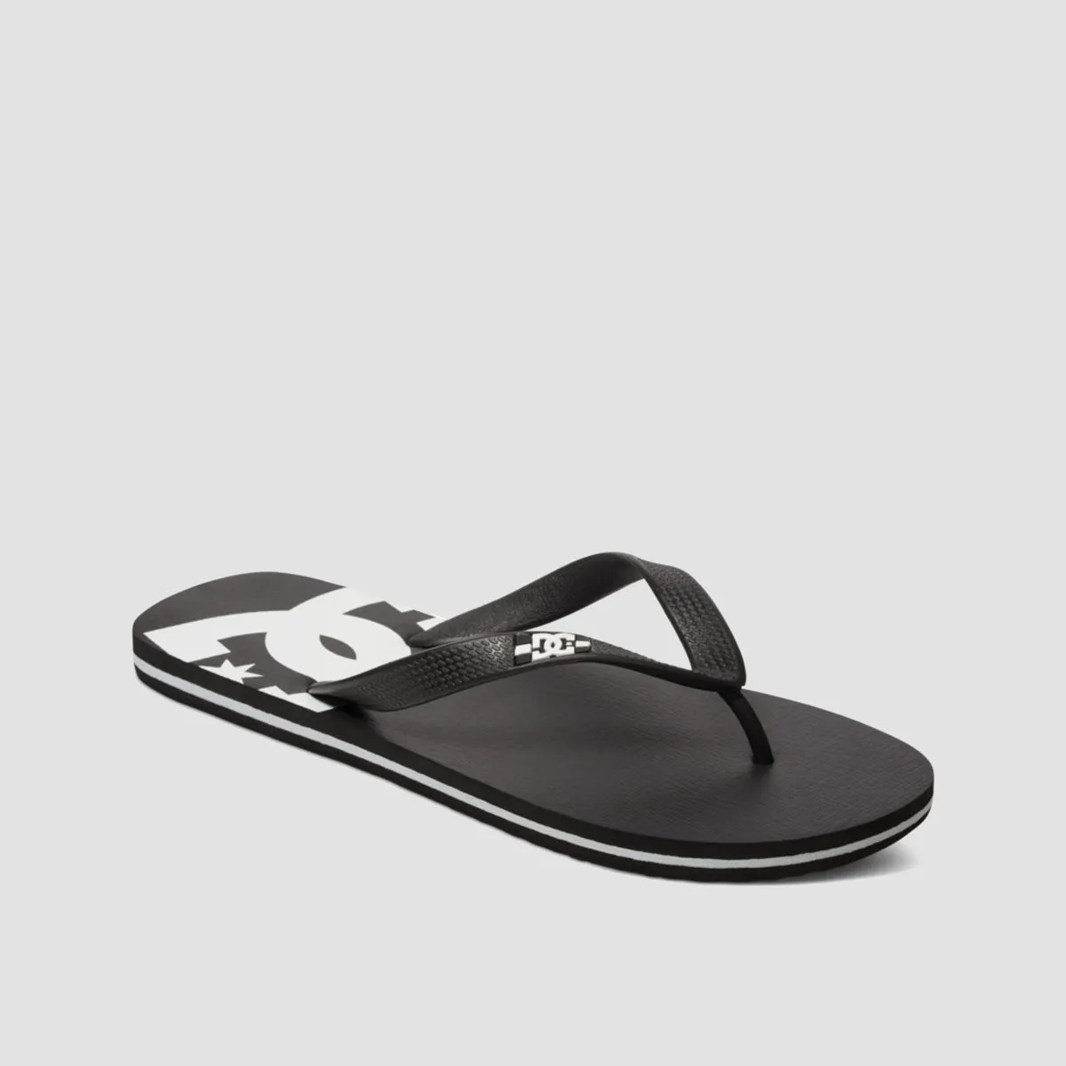 DC Spray Flip Flops - Black/Black/White