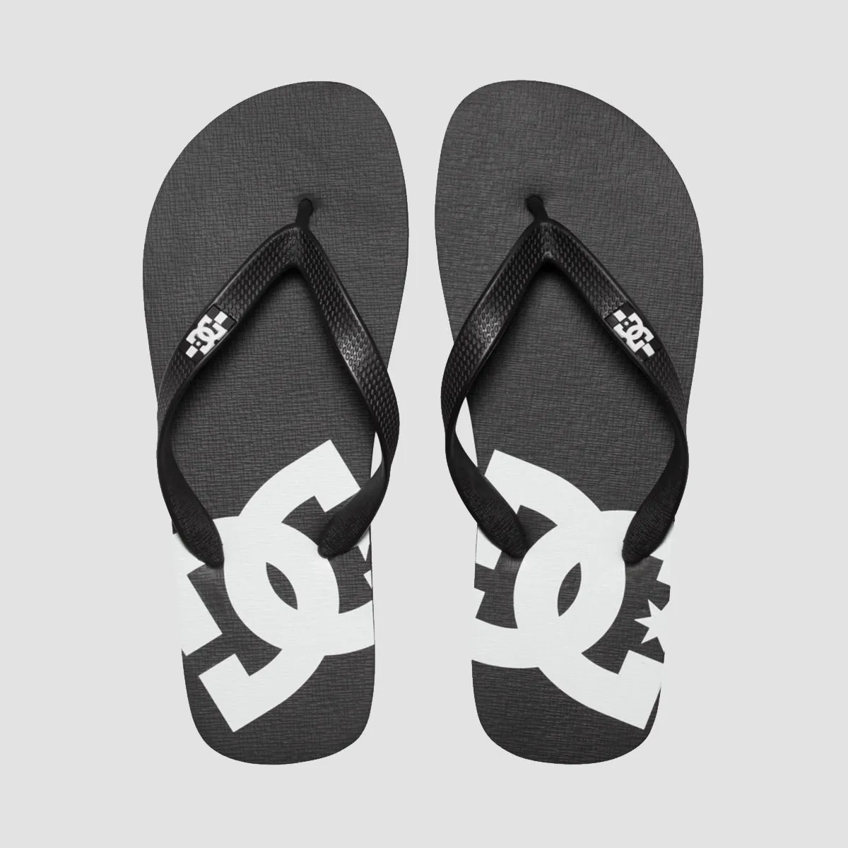 DC Spray Flip Flops - Black/Black/White