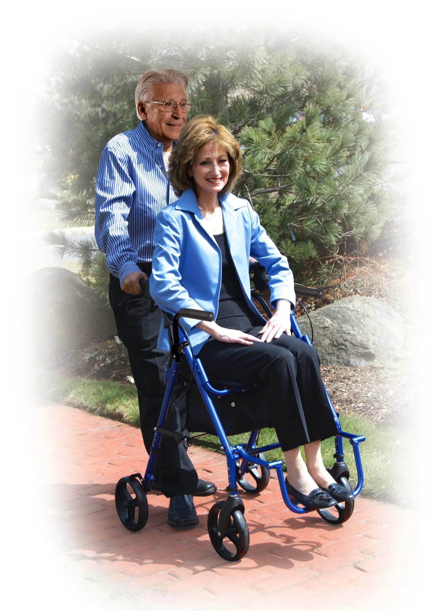 Duet Rollator/Transport Chair, 8" Casters