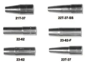 Esab Welding 23 Series Nozzles, Self-Insulated, 1/8 in. Tip Recess, 3/4 in, For No. 3 Gun, 1230-1130