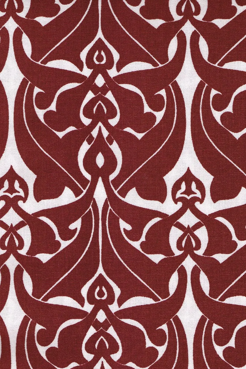 filigree claret red reversible greek key licorice black printed round quilted cloth placemats