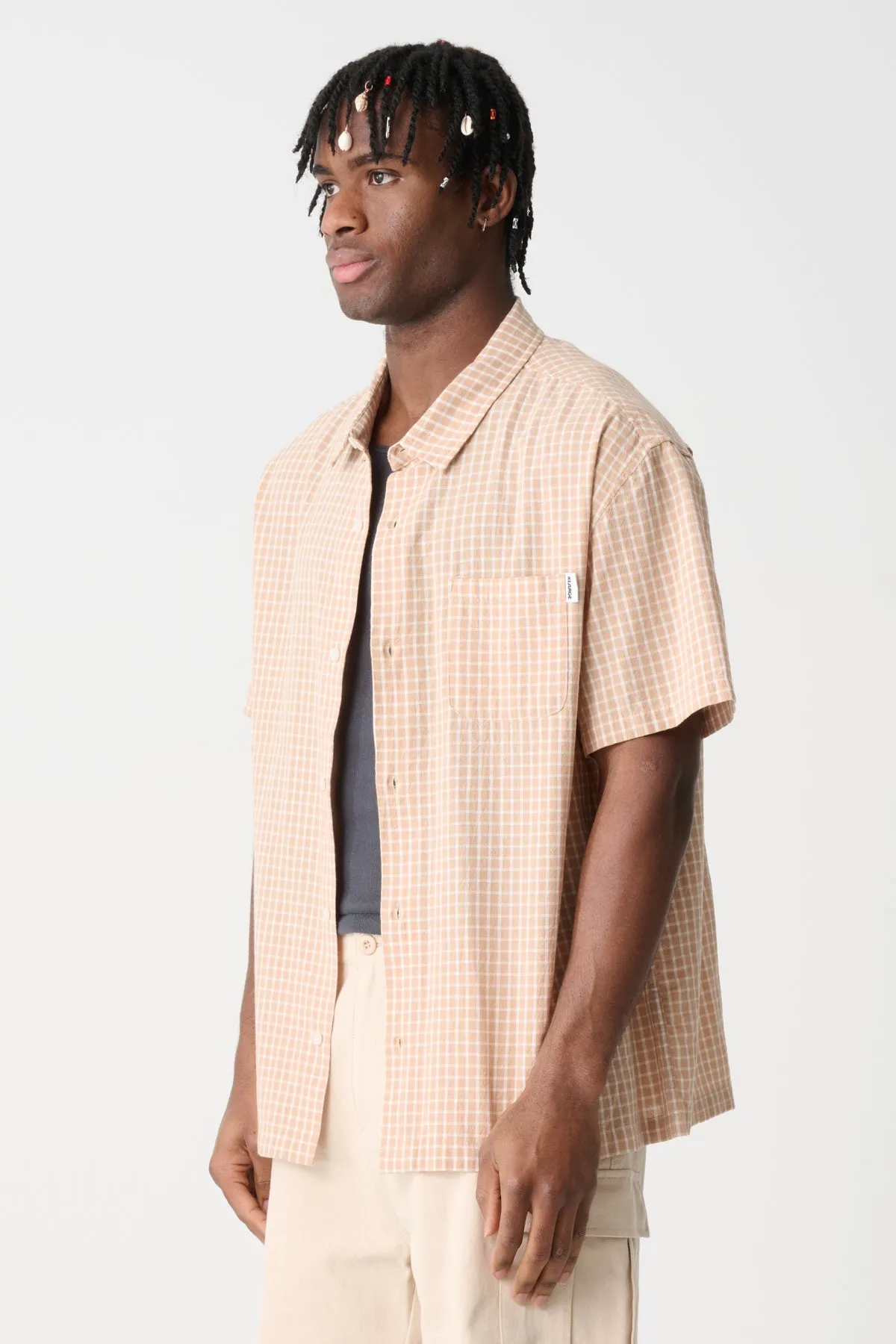 FLIP CHECK SHIRT - TAN CHECK