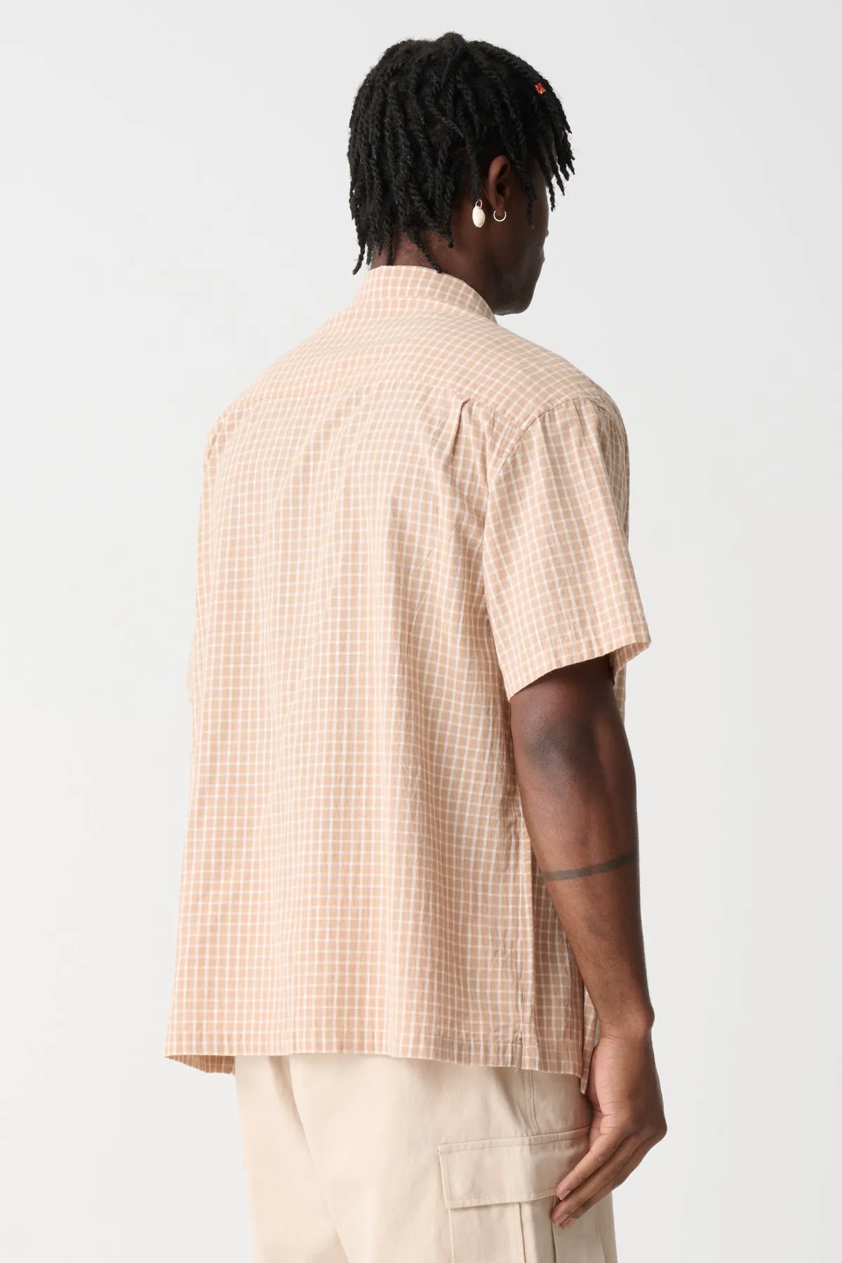 FLIP CHECK SHIRT - TAN CHECK