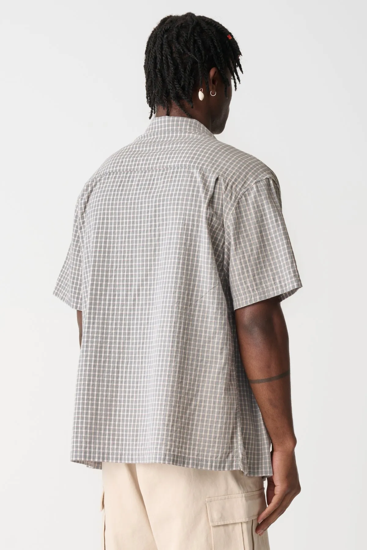 Flip Check SS Shirt - Slate Check