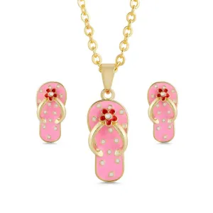 Flip Flop Earring/Necklace Set