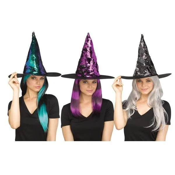 Flip Sequin Witch Hat