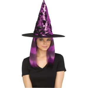 Flip Sequin Witch Hat