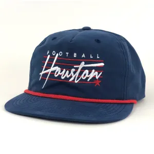 Football Lines - 5-Panel Golf Hat | Navy & Red