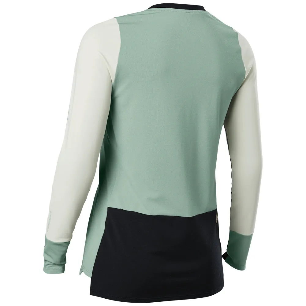 Fox Womens Defend Pro Ls Jersey - Eucalyptus