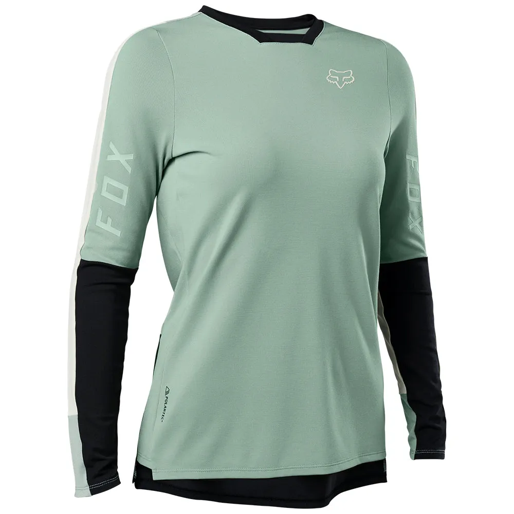 Fox Womens Defend Pro Ls Jersey - Eucalyptus