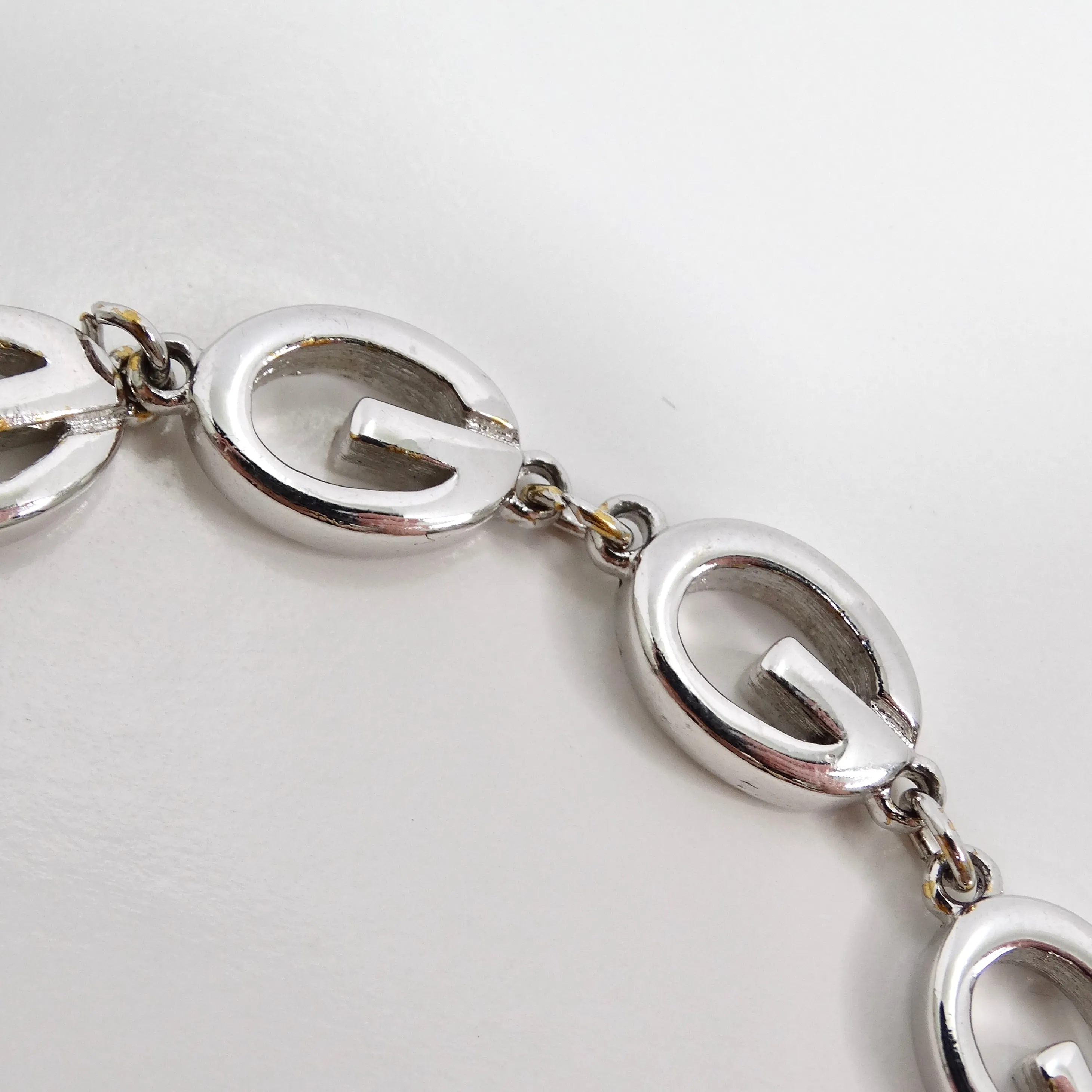 Givenchy 1990s Custom Silver Plated Bracelet