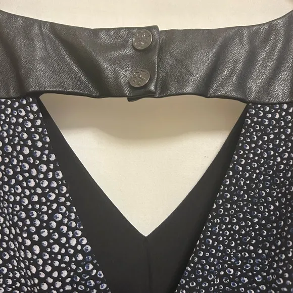 Guess‎ Ruched Mini Dress with Faux Leather Accents Size 6