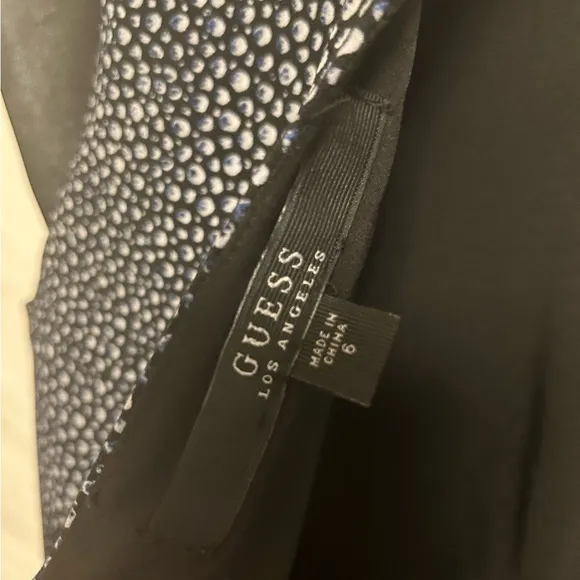 Guess‎ Ruched Mini Dress with Faux Leather Accents Size 6