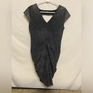 Guess‎ Ruched Mini Dress with Faux Leather Accents Size 6