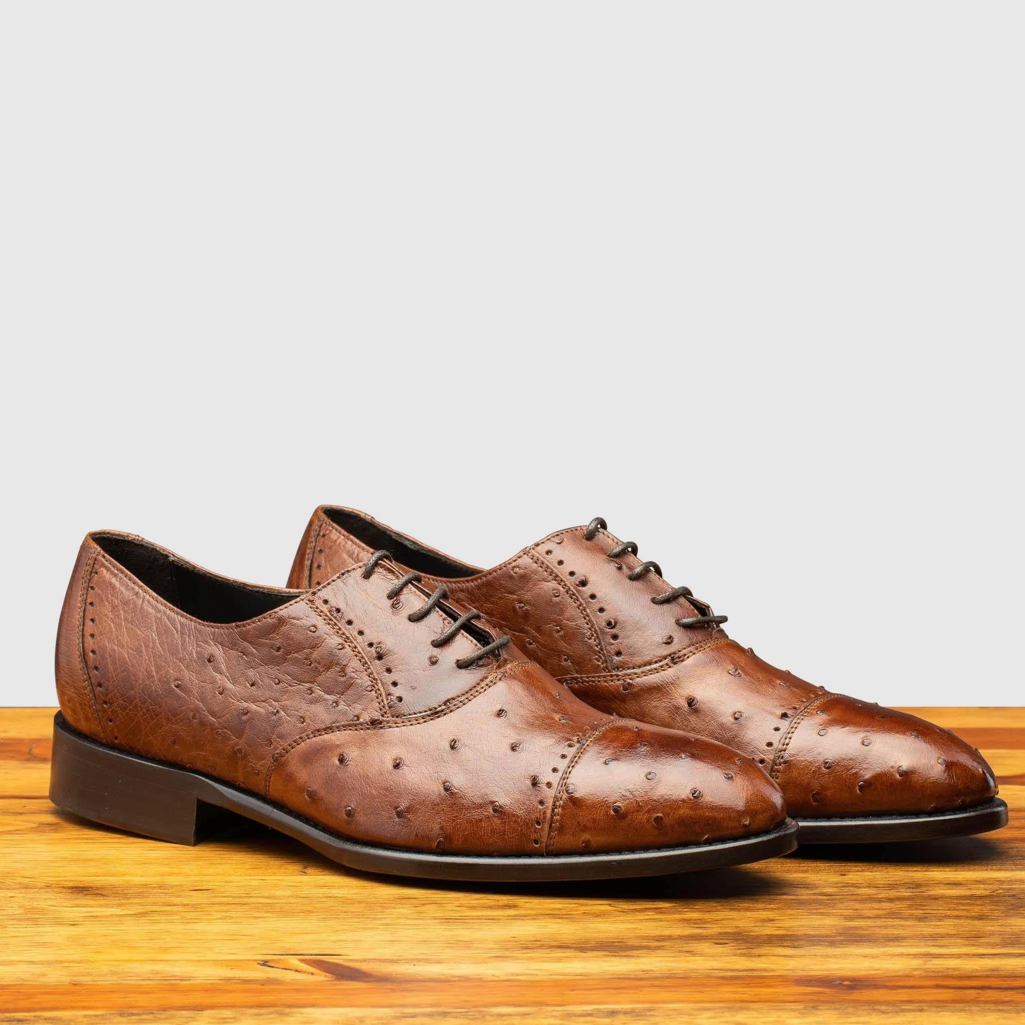 H777 Calzoleria Toscana Men's Ostrich Cap Toe