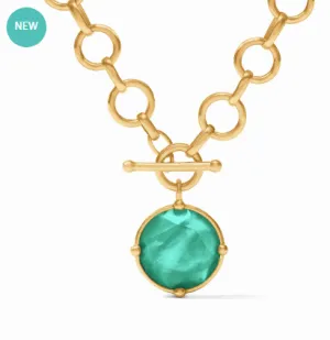 Honeybee Demi Necklace - Iridescent Emerald Green
